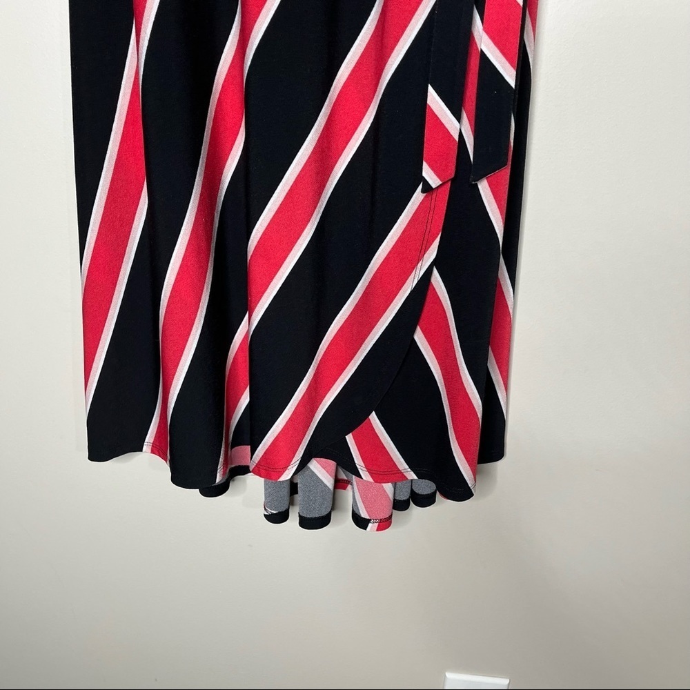 Torrid Color Block Faux Wrap Sleeveless Surplus Front High Low Dress SZ 00 (M/L) - Picture 4 of 14